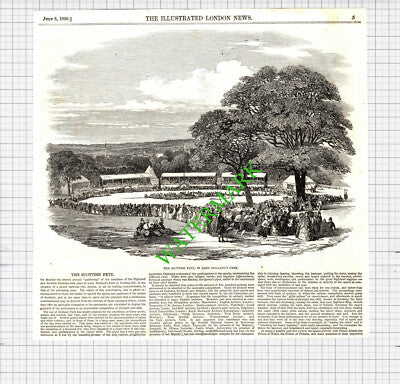 The Scottish Fete Lord Holland's Park Notting Hill - 1850 Cutting