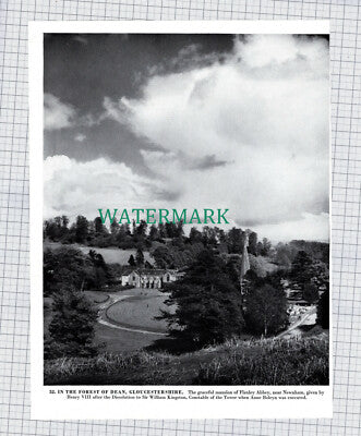 X1947) Flaxley Abbey Newnham / Clifton Suspension Bridge  - 1960s Book Print