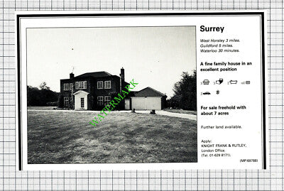 Melton Mowbray Leicestershire / West Horsley House Sale Advert - 1980 Cutting