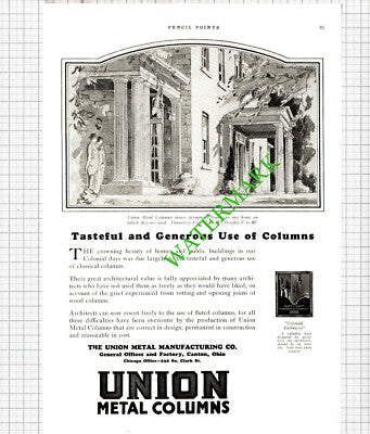 The Union Metal Manufacturing Co Canton Ohio USA Advert  -1926 Cutting / Print