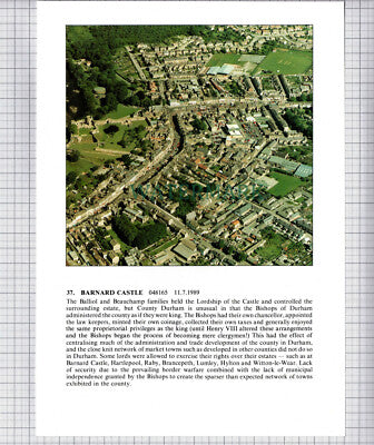 (8647) Hury Reservoir / Barnard Castle Aerial View - 1980s Cutting / Print