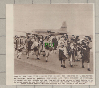 C839) Skymaster Plane Atlantic Passenger Crossing Northolt - 1949 Cutting