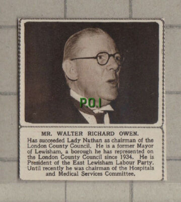C1254) Mr Walter Richard Owen London County Council Lewisham - 1948 SMALL!