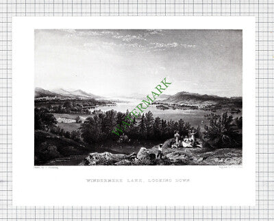Windermere Lake  - 1960's Book Print