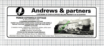 Minchinhampton Cotswolds House Sale Advert - 1980 Cutting