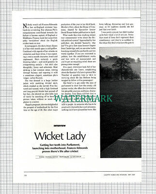 X1953) Frances &  Phil Edmonds Cricketer Cricket -1989 Article
