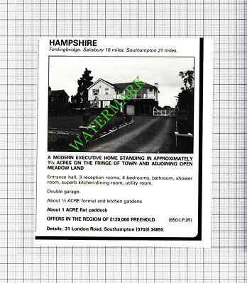 Fordingbridge Hampshire House Sale Advert - 1980 Cutting