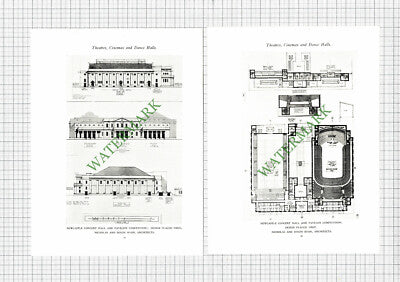 Newcastle Concert City Hall and Pavilion Competition Dixon Spain  c.1925 Article