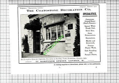 The Coatostone Decoration Co London Small Advert - 1910 Cutting