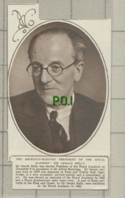 C1068) Sir Gerald Kelly Royal Academy President - 1949 Clip