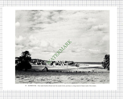 9322) Alnwick Castle  / Alnmouth  - 1958 Book Print