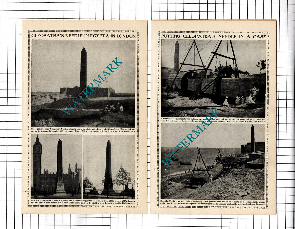 Cleopatra's Needle Obelisk - c.1930's Article