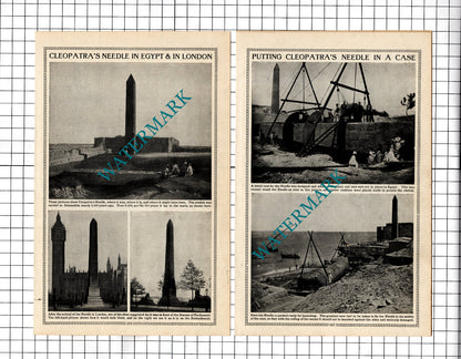Cleopatra's Needle Obelisk - c.1930's Article