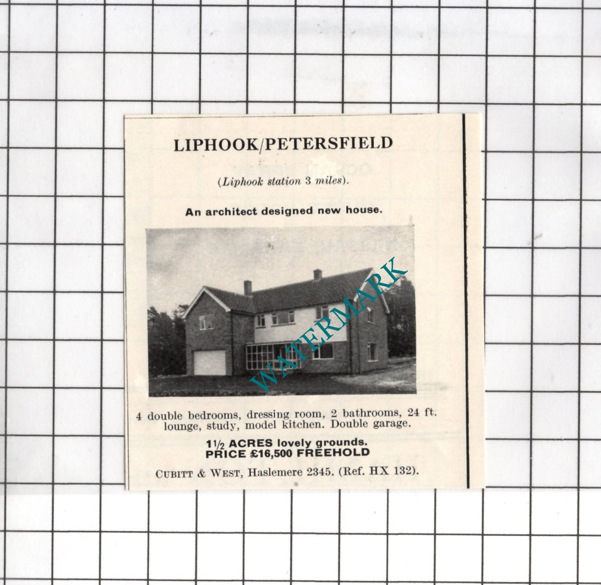 Liphook Hampshire Petersfield SMALL House Sale Advert - 1967