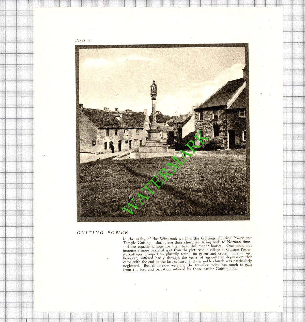 Ford Gloucestershire /  Guiting Power  - 1940's Cutting / Print