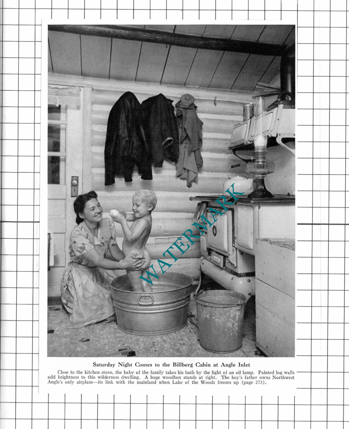 Billberg Angle Inlet Minnesota Airplane Pilot  - 1947 Clipping/ Print