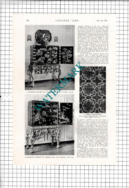 Brympton House Francis Fane  Thomas Penny  - 1927 Article