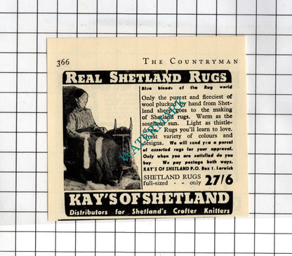 C Bloss & Sons Ltd Princes Risborough / Kay's Of Shetland - 1934 SMALL Advert