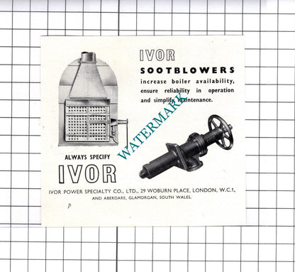 Yarrow & Co Ltd Scotstoun  HM Tug Director / Ivor Power  -   c.1957 Small Advert