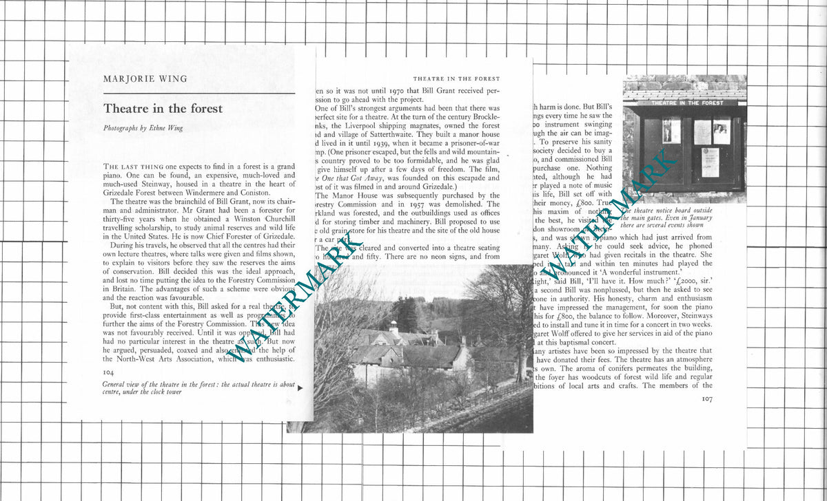 Theatre In The Forest Grizedale - 1975 Article / Print