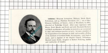 William Littleton Ballarat Tottenham  / Frederick George Mason - c.1905 Clipping