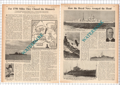 HMS Hood  Bismarck Capt Ralph Kerr  World War Two WW2   - 1940 Article