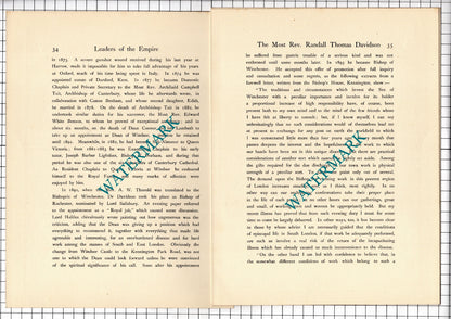 Most Rev Randall Thomas Davidson Archbishop Of Canterbury  1920's Article/ Print