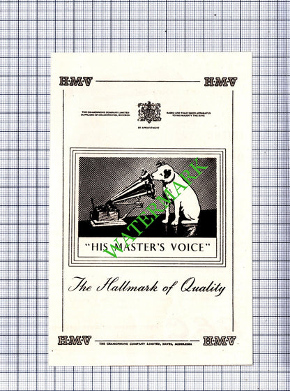 General Electric Co Ltd GEC Superhet /  HMV SMALL ADVERT - 1949 Cutting