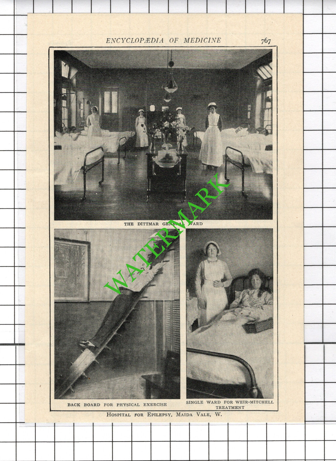 Hospital For Epilepsy Maida Vale London - c.1915 Cutting / Print