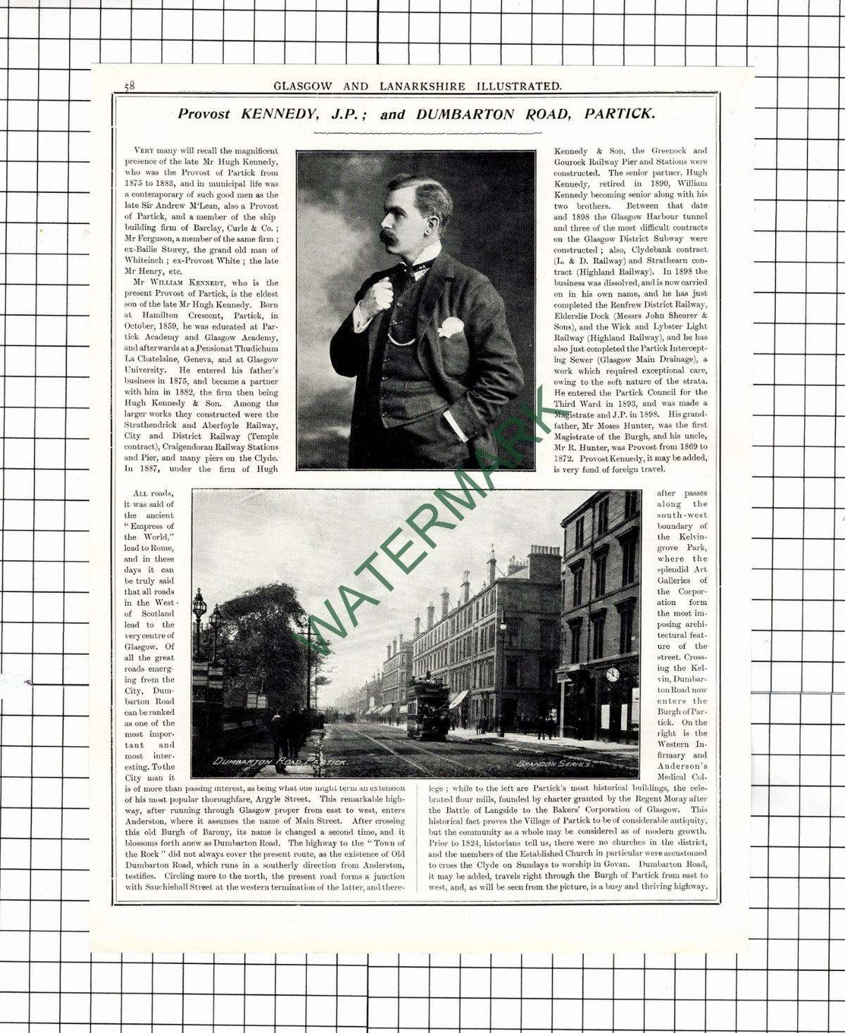 Mr J Parker Smith Partick MP / Provost Mr William Kennedy JP  - 1904 Article