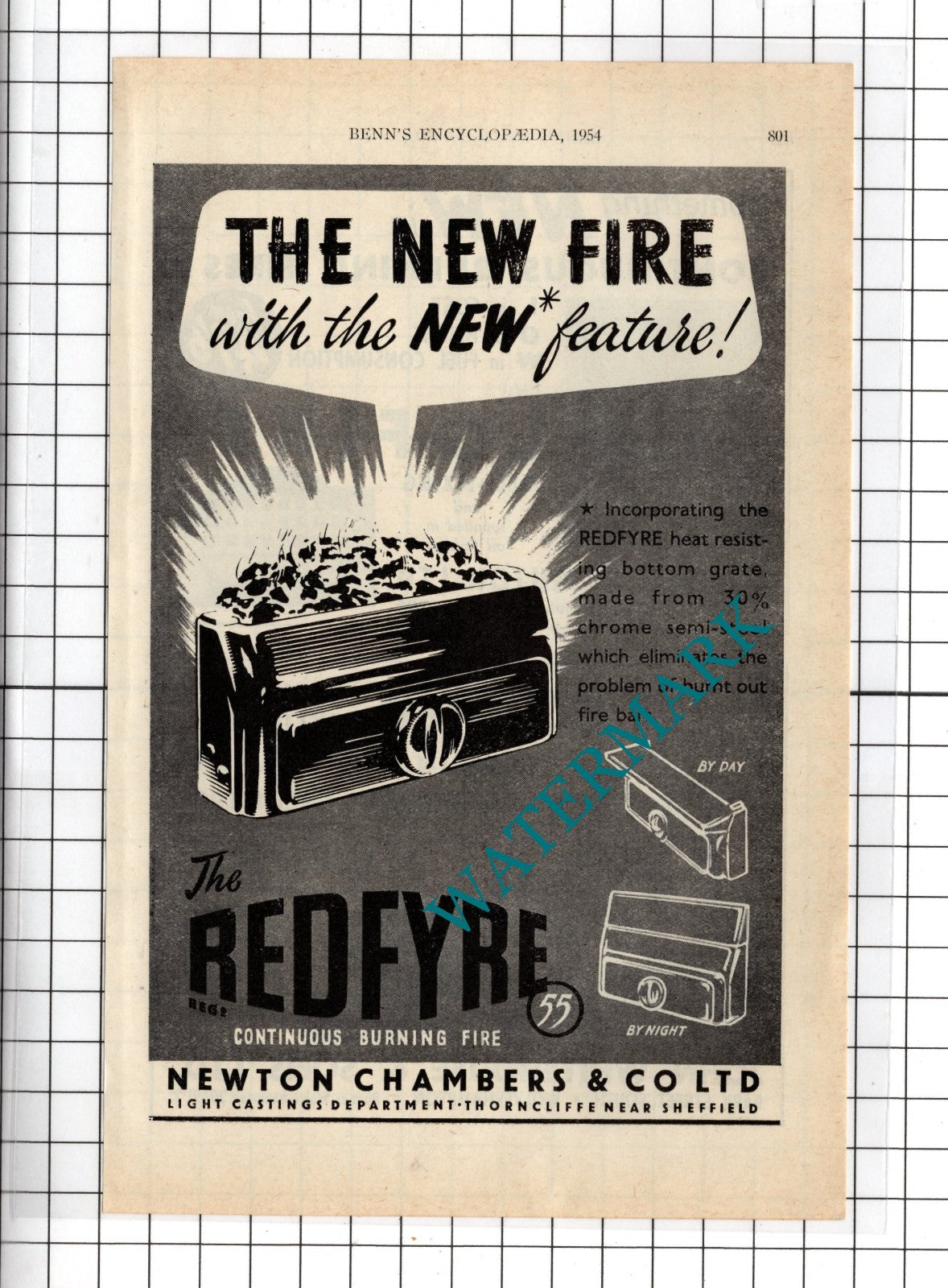 Newton Chambers & Co Ltd Redfyre /  Richard Haighton Ltd Burnley -  1954 Advert