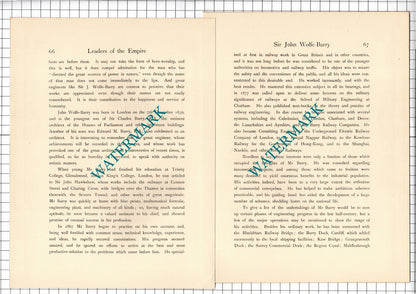 Sir John Wolfe-Barry -- c.1920 Print / Article