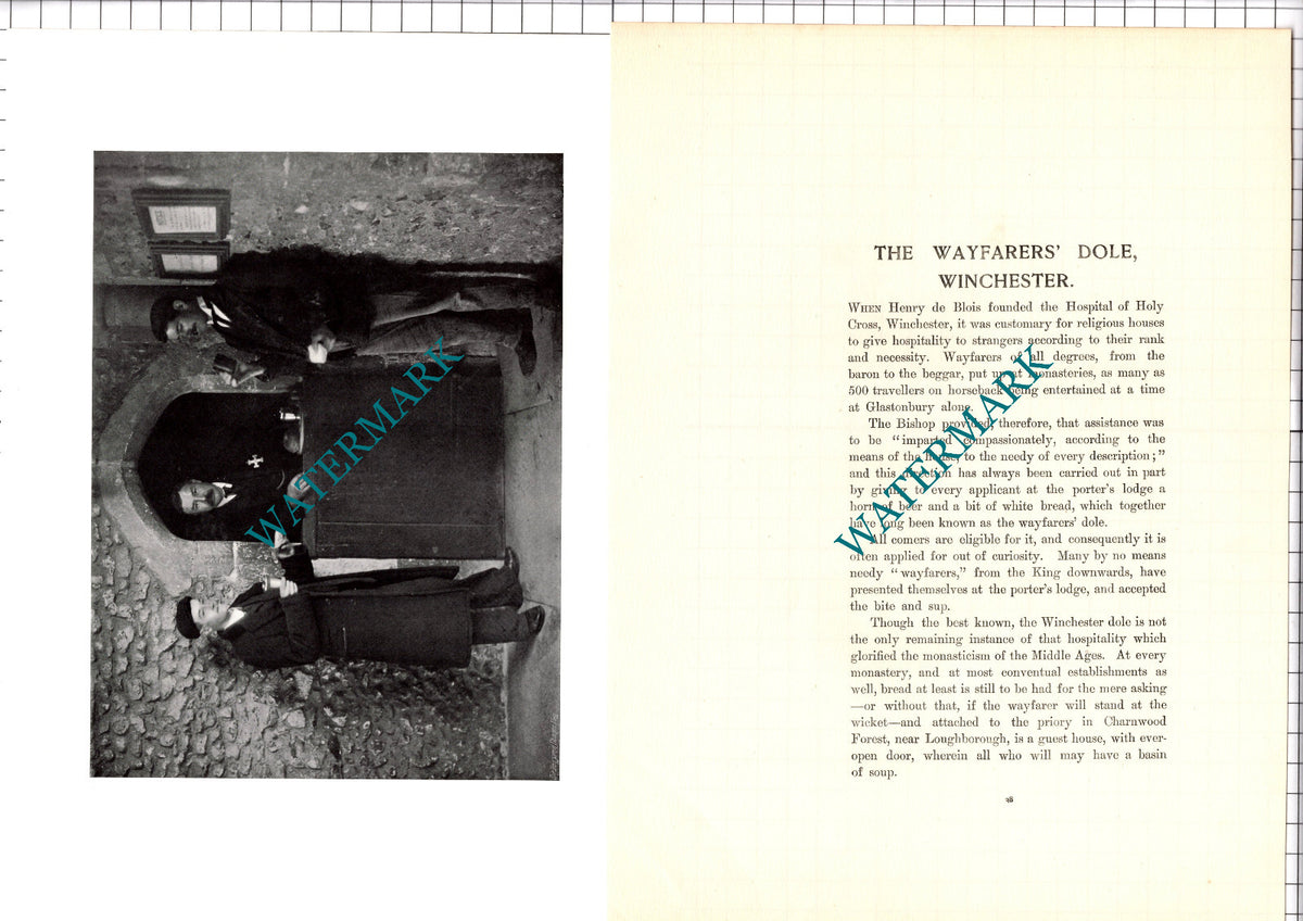 Winchester The Wayfarers Dole -  c.1904 Article / Print