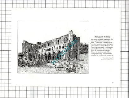 Helmsley North Yorkshire  / Rievaulx Abbey - c.1990's Cutting