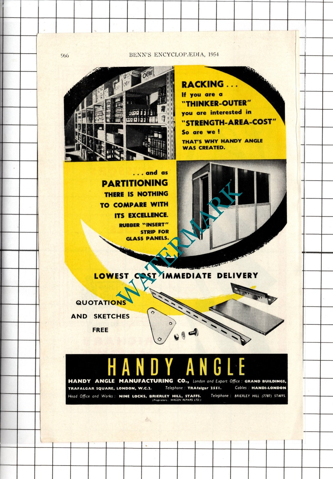 Richard Mather & Son Ltd Sheffield / Handy Angle Manufacturing Co  -1954 Advert