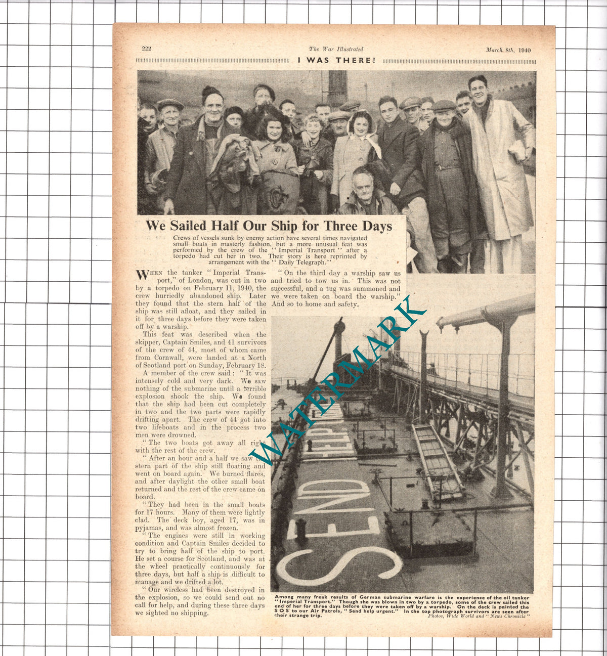 Polish Submarine ORZEL Lt John Grudzihski WILK  WW2 - 1940 Article / Print