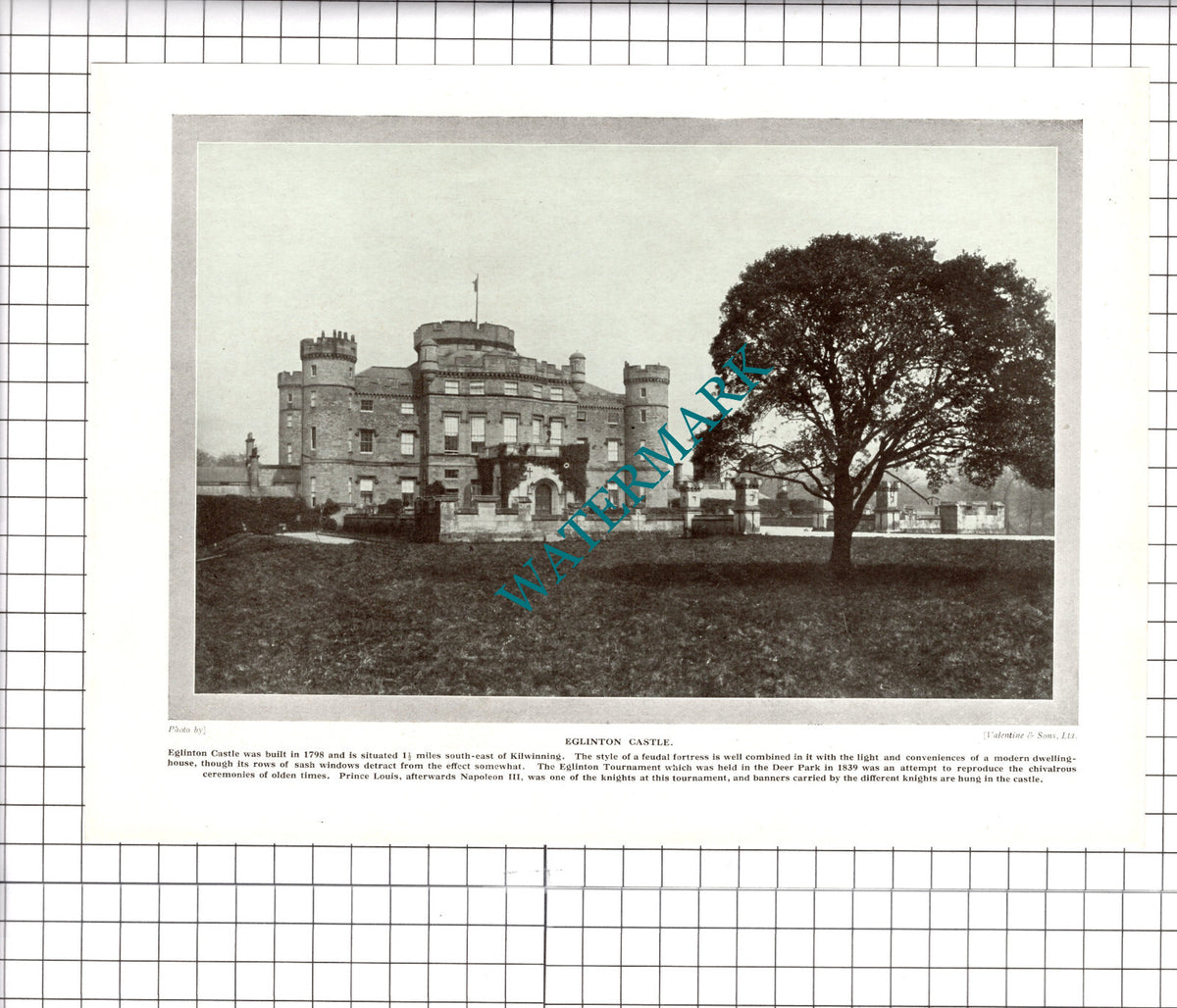 Eglinton Castle / Loudoun Castle - c1930's Book Print