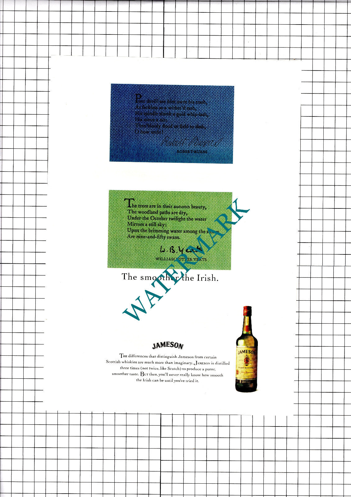 Jameson Whisky Advert   - 1990 Clipping / Print