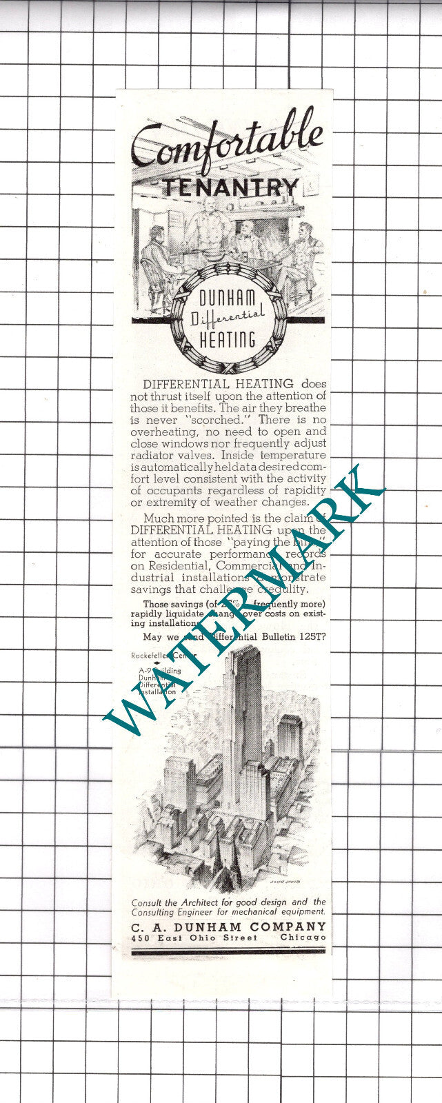 Rockefeller Centre C A Dunham Company Chicago US Advert  - 1937 Clipping