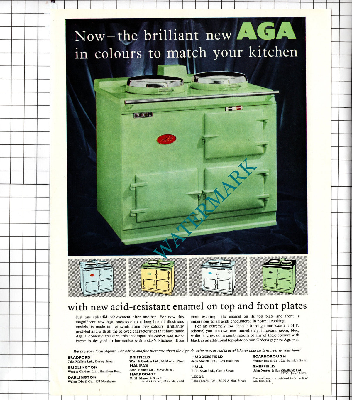 Aga Advert - 1957 Clipping