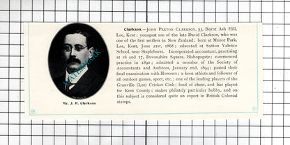 Alfred Caillat Paris France / John Paxton Clarkson Lee Kent - c.1905 Clipping