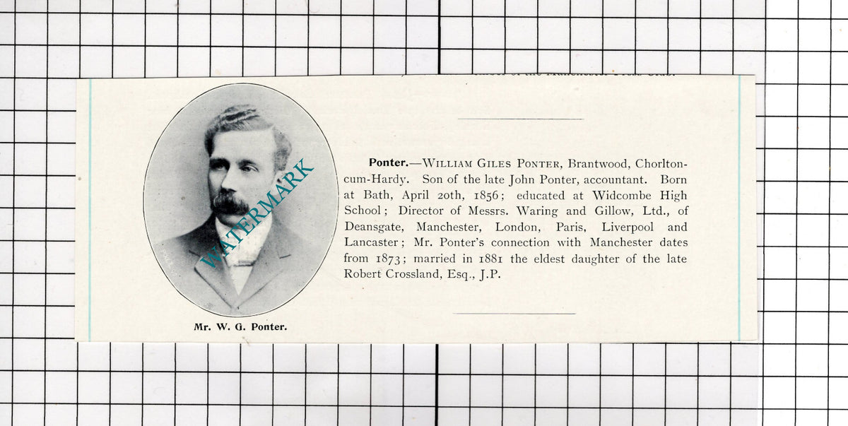 John Parker Extwisle Lodge Southport / William Giles Ponter - c.1900 Cutting