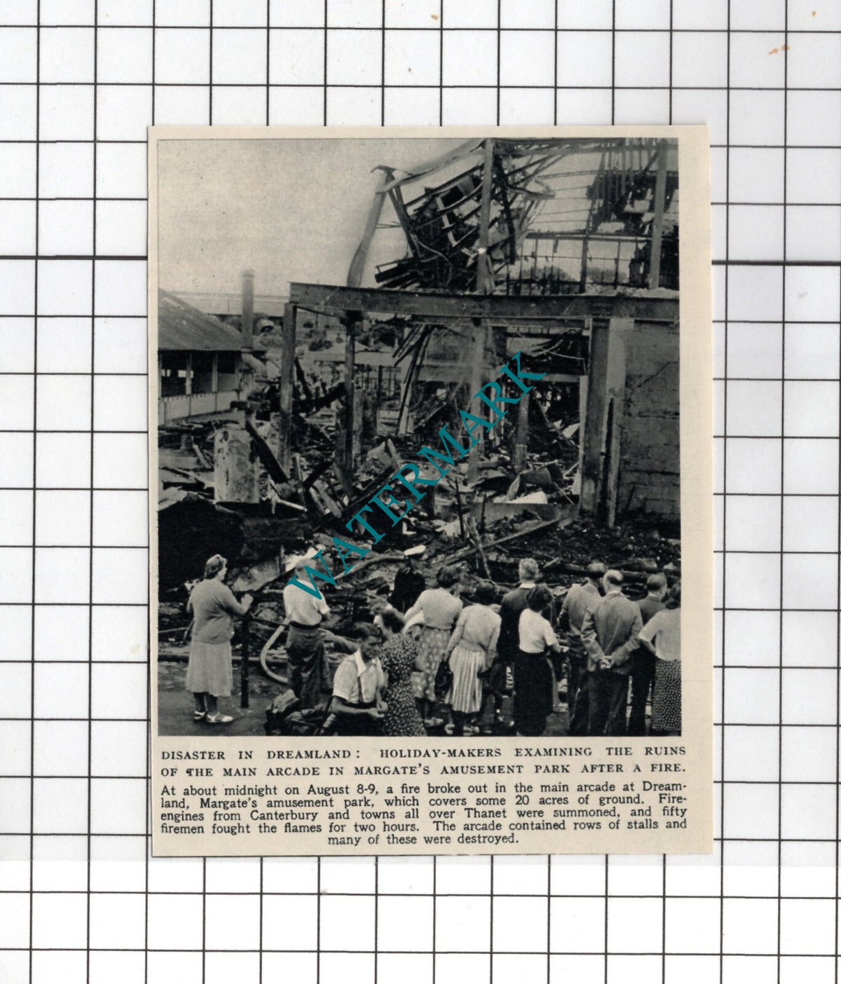 Dreamland Margate Fire  -  1950 SMALL Cutting