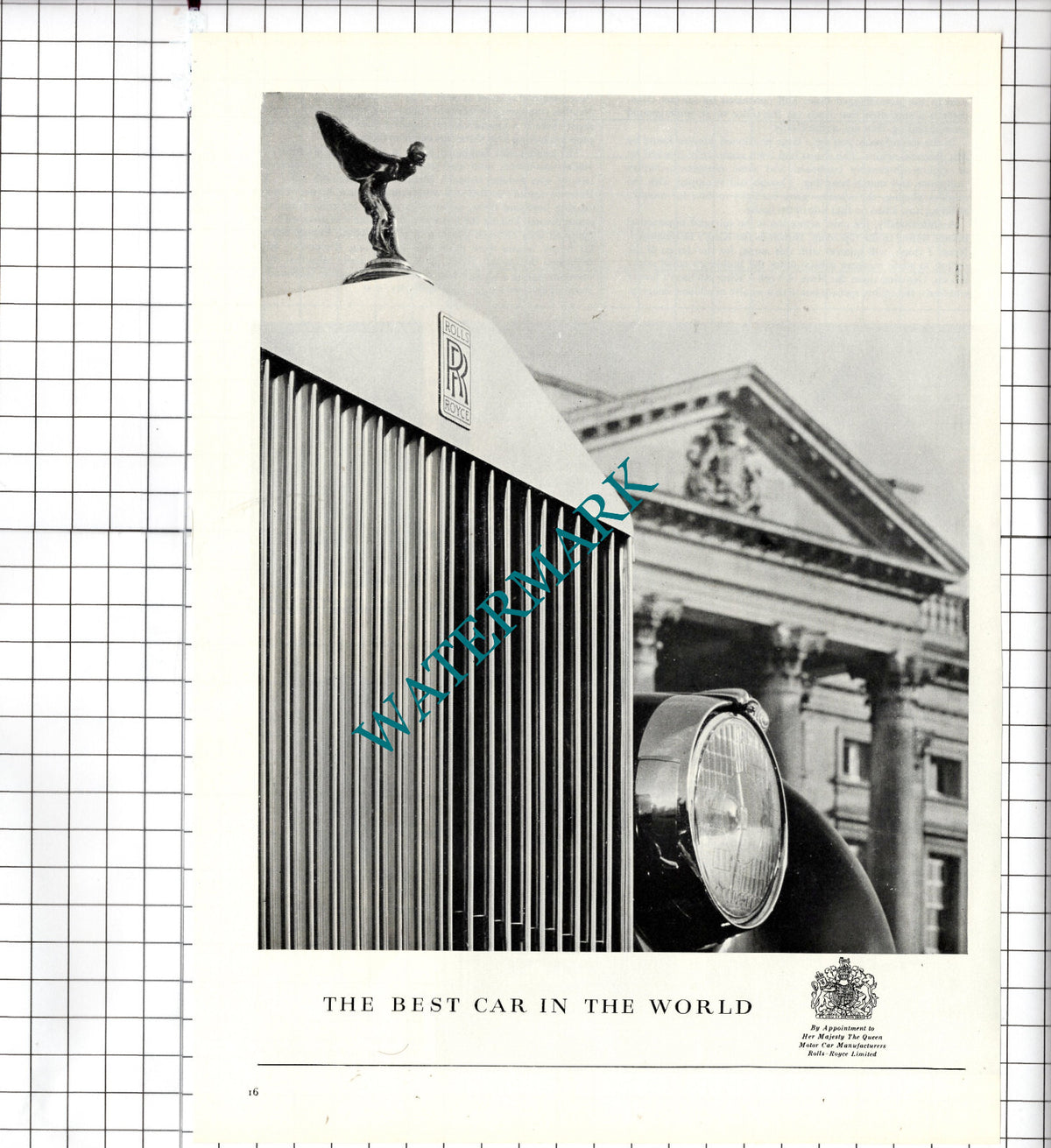 Rolls Royce Advert  - 1956 Clipping