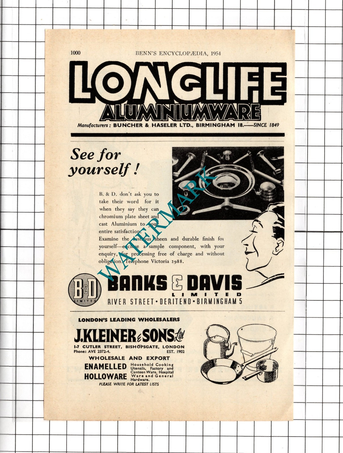 Daleware Easipower Ltd London Banks & Davis Ltd Deritend Birmingham 1954 Advert
