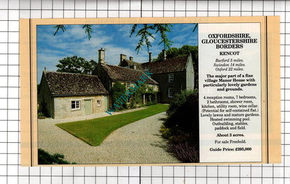 Kencot Oxfordshire Manor House  / Ashburnham Sussex - 1994 House Sale Advert