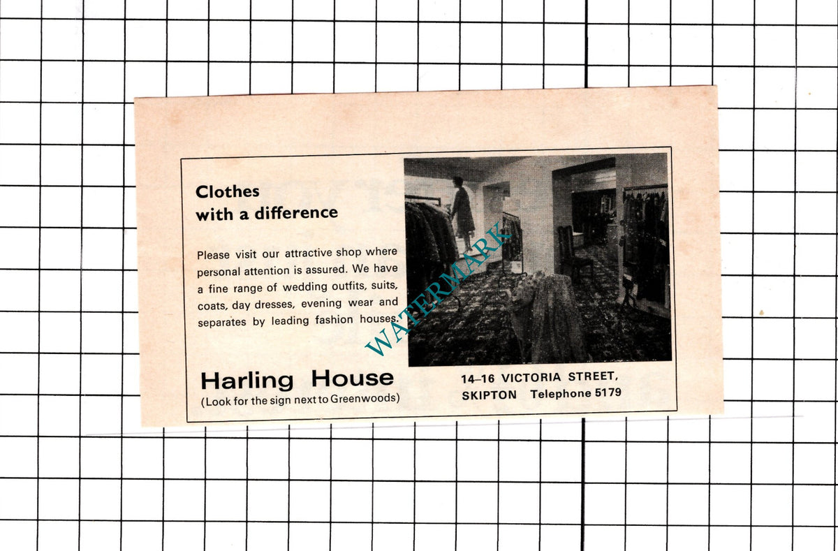 Harling House Skipton Yorkshire  SMALL Advert - 1976 Clipping