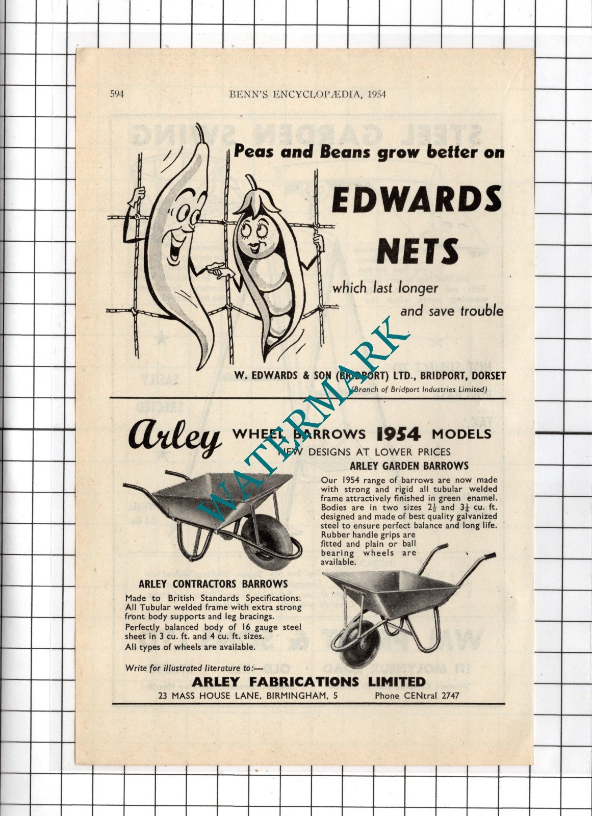 William Priest & Sons Ltd Old Hill Staffs W Edwards & Son Bridport   1954 Advert