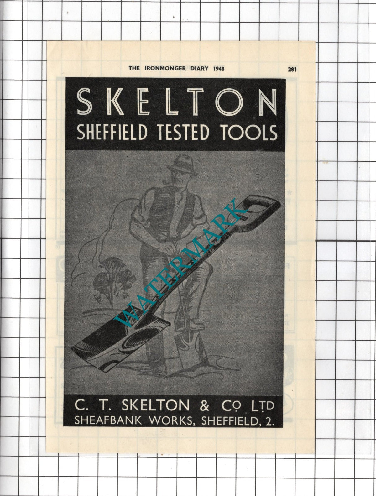 C T Skelton & Co Ltd Sheafbank Works Sheffield - 1948 Small Advert