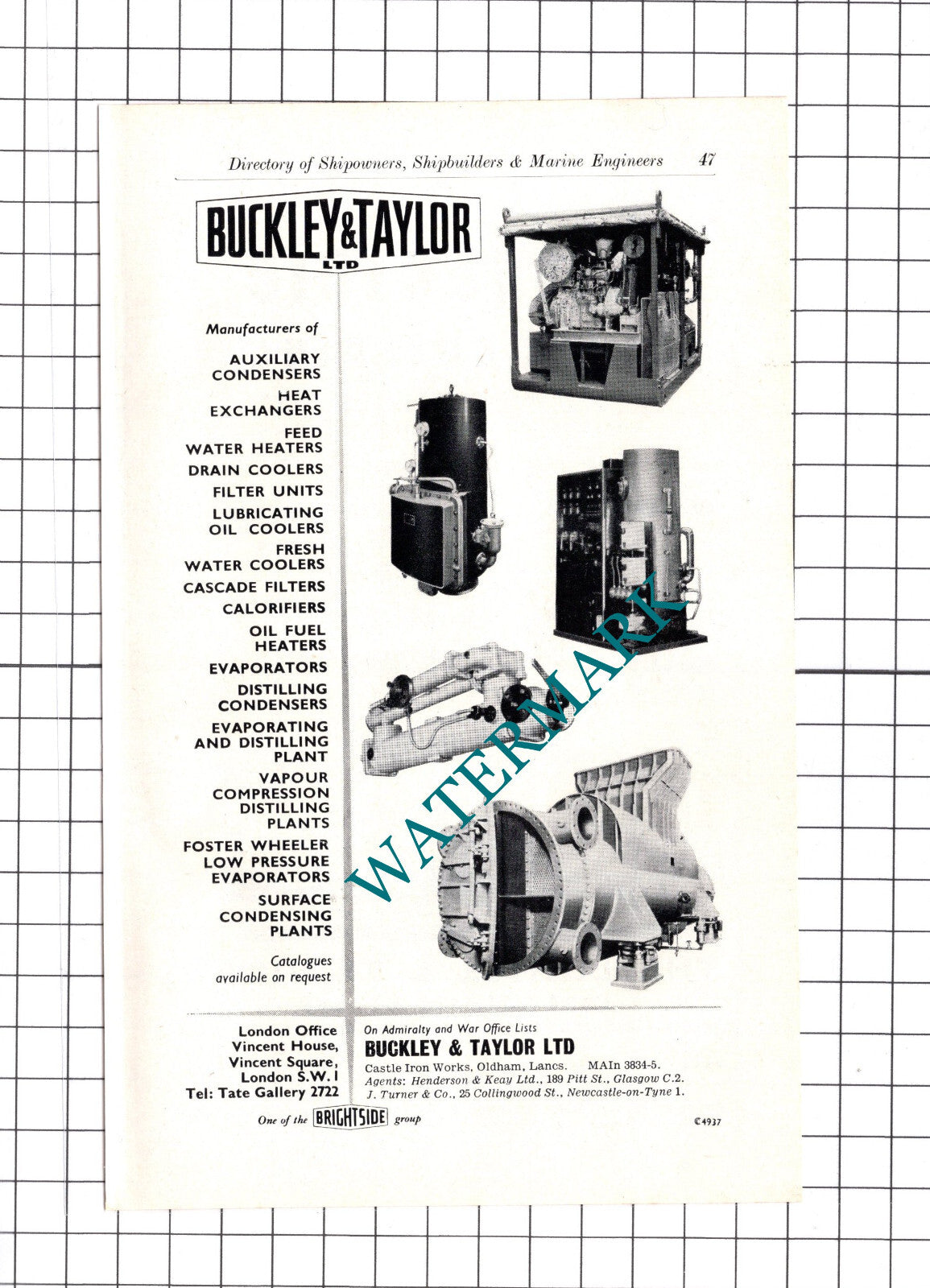 Buckley & Taylor Ltd Oldham / Limmer & Trinidad Lake Asphalt Co ADVERT - c.1957